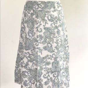 Eddie Bauer 100% Cotton Casual Floral Print Skirt